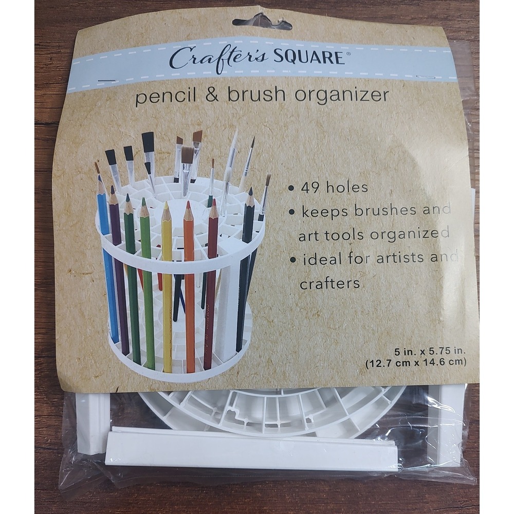 Crafter's Square Art Tool Storage Pen Pencil and Paint Brush Organizer 49 Holes
